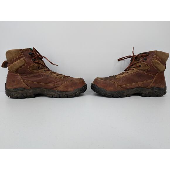 HYTEST Boots K12251 Brown Leather Safety Steel Toe Waterproof Boots Mens 13 - Picture 5 of 9